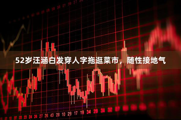 52岁汪涵白发穿人字拖逛菜市，随性接地气